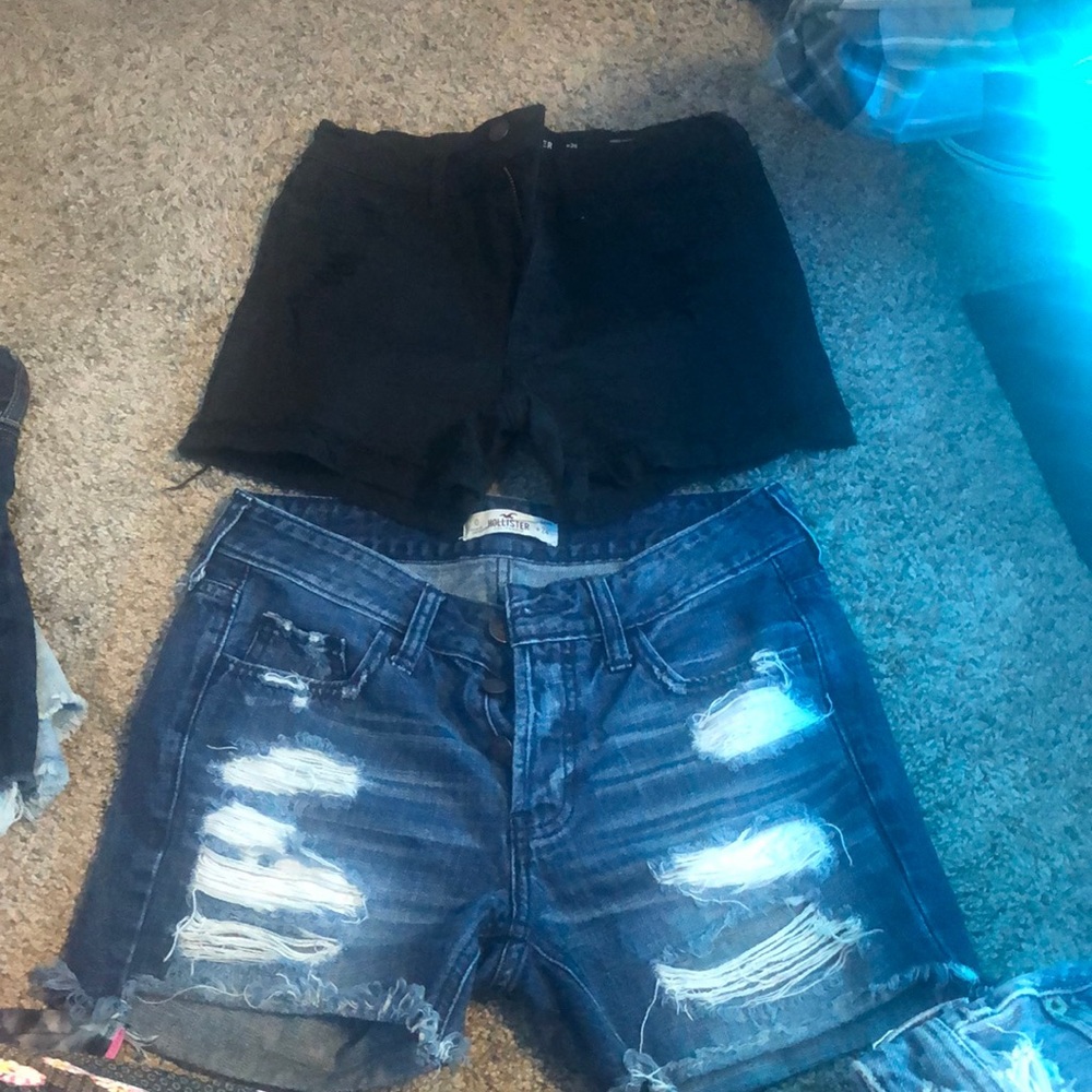 Two pairs of Hollister Jean shorts